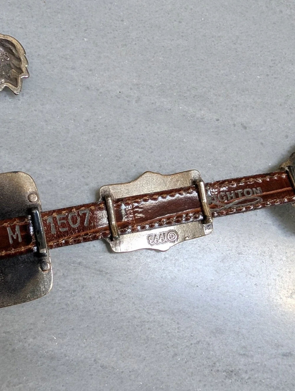 vintage 1993 BRIGHTON concho type belt S M